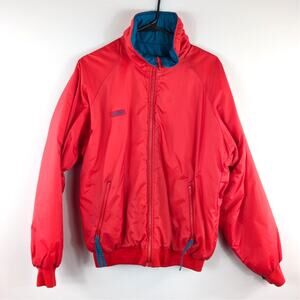 Vintage Columbia Mens Medium Red Teal Insulated Jacket Thinsulate Radial Sleeve